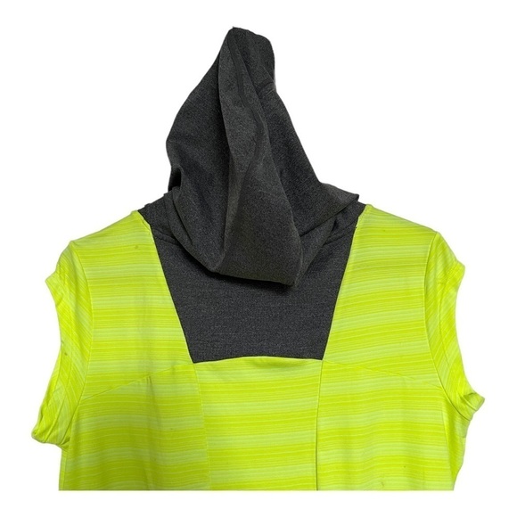 MPG Mondetta Performance Gear Womens Hooded Grey Lime Sleeveless Pullover Flaw M - Picture 3 of 8